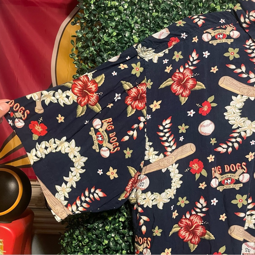 Big Dogs x Baseball /hawaii style button up - Picture 3 of 6
